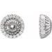 14K White 1/5 CTW Diamond Earring Jackets with 6.1 mm ID