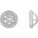 14K White 1/4 CTW Natural Diamond Earrings Jacket with 5 mm ID
