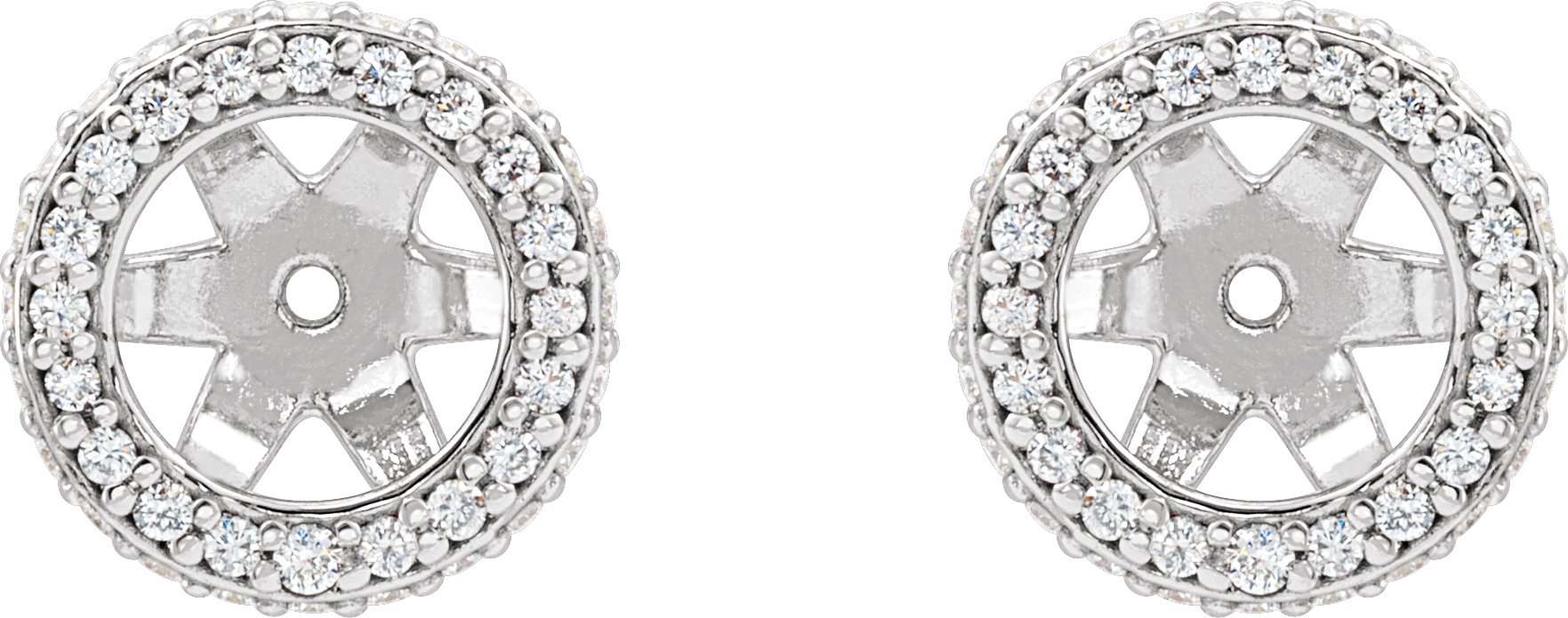 14K White 1/5 CTW Natural Diamond Earrings Jacket