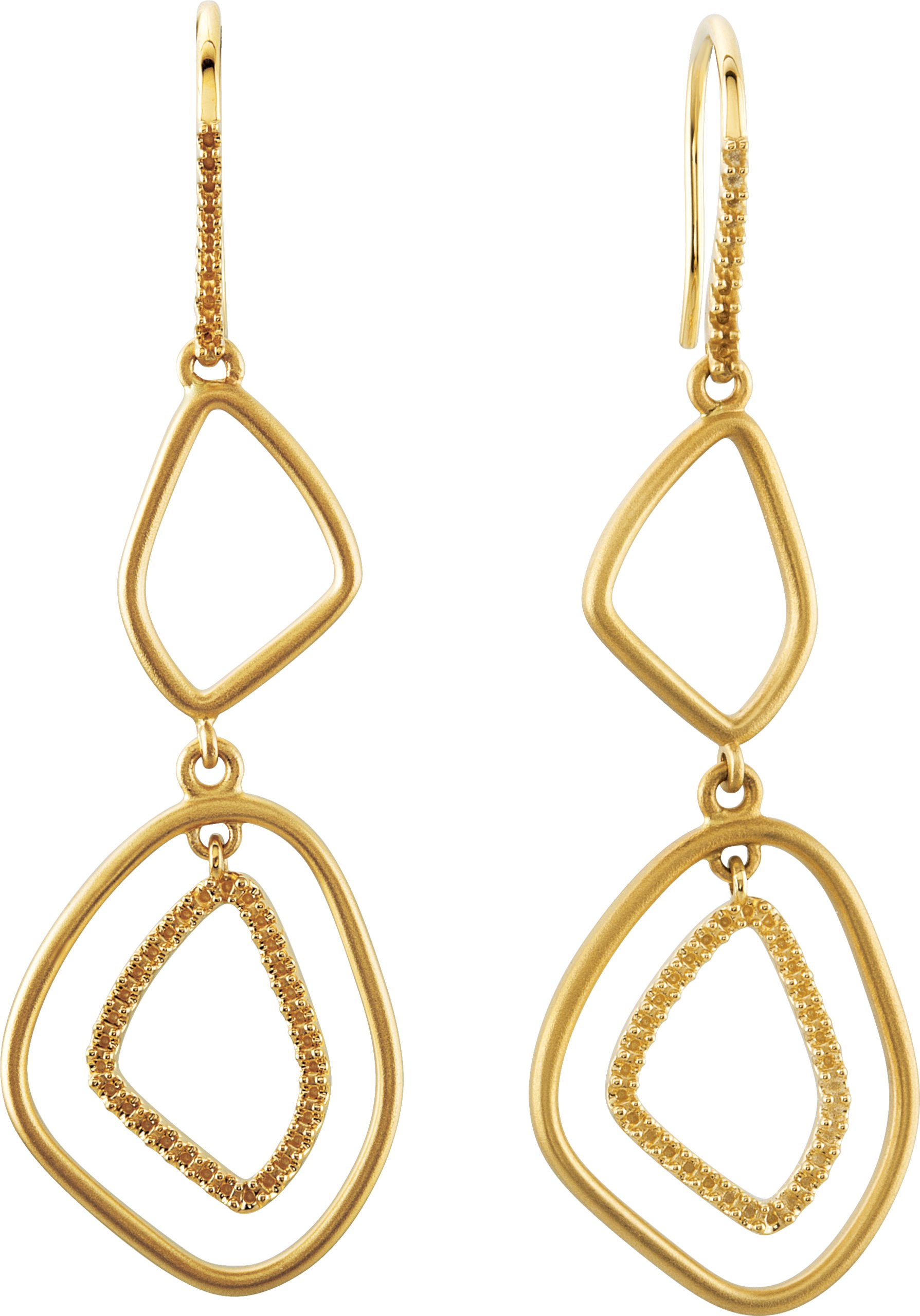 Alternative view of Open Silhouette Dangle Earrings