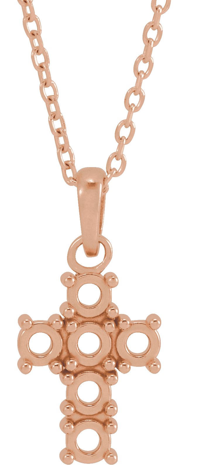 Rose-Cut Cross Necklace or Pendant