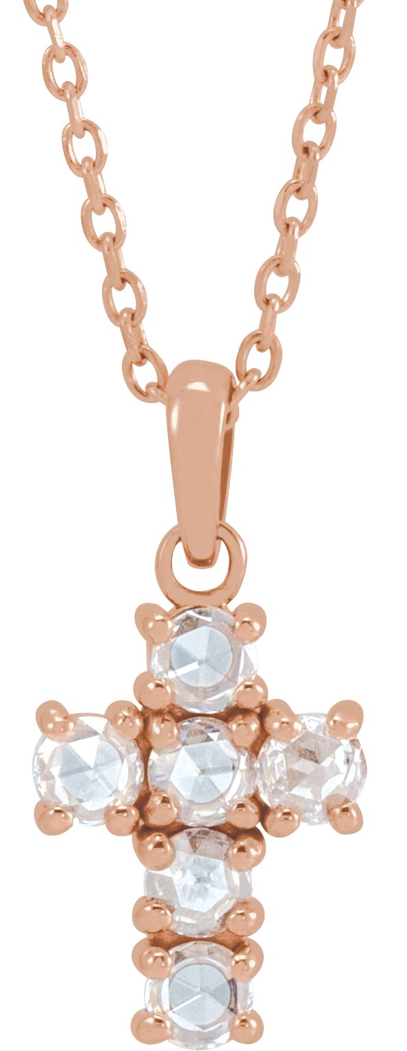 Rose-Cut Cross Necklace or Pendant