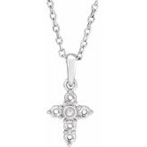 Pearl Cross Necklace or Pendant