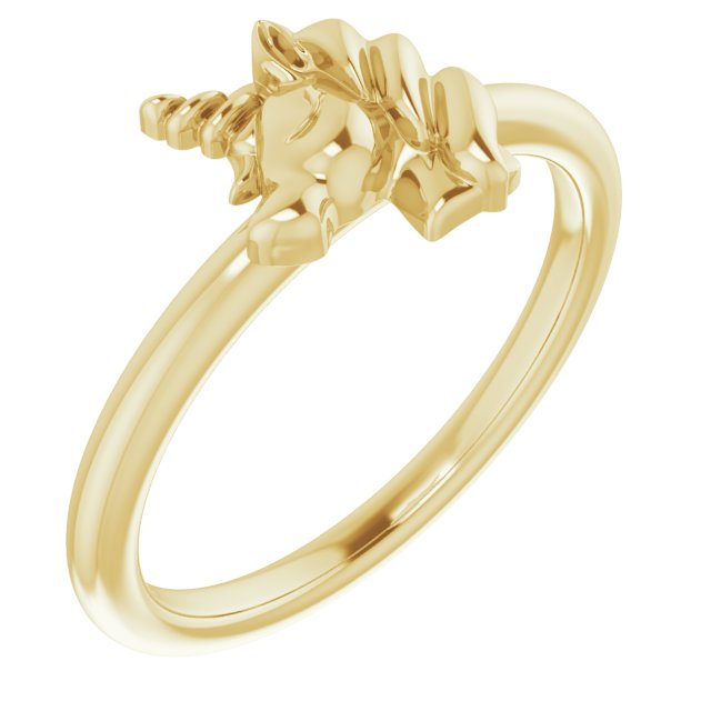 14K Yellow Youth Unicorn Ring