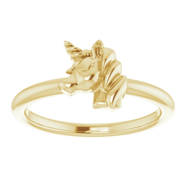 14K Yellow Youth Unicorn Ring