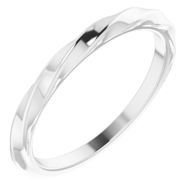 Platinum Twisted Stackable Ring
