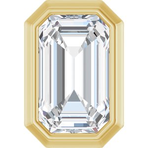 14K Yellow 1/4 CT Natural Diamond Solitaire Bezel-Set Slide Pendant
