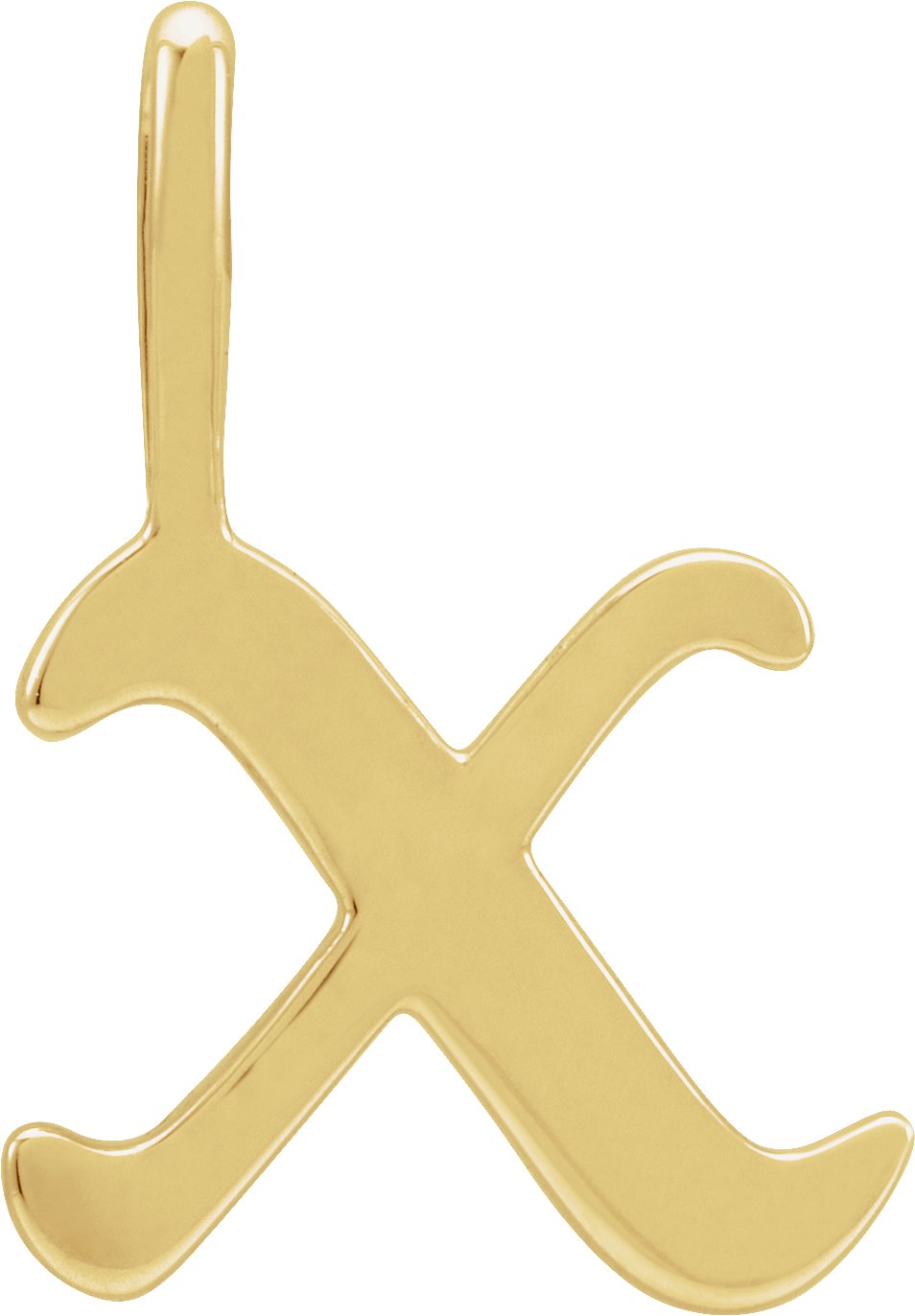 14K Yellow Gothic Initial X Charm or Pendant Ref 18484416