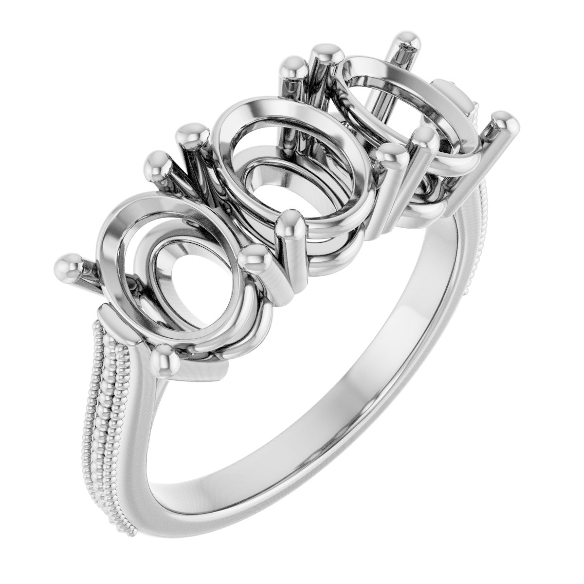 Three-Stone Anniversary Band