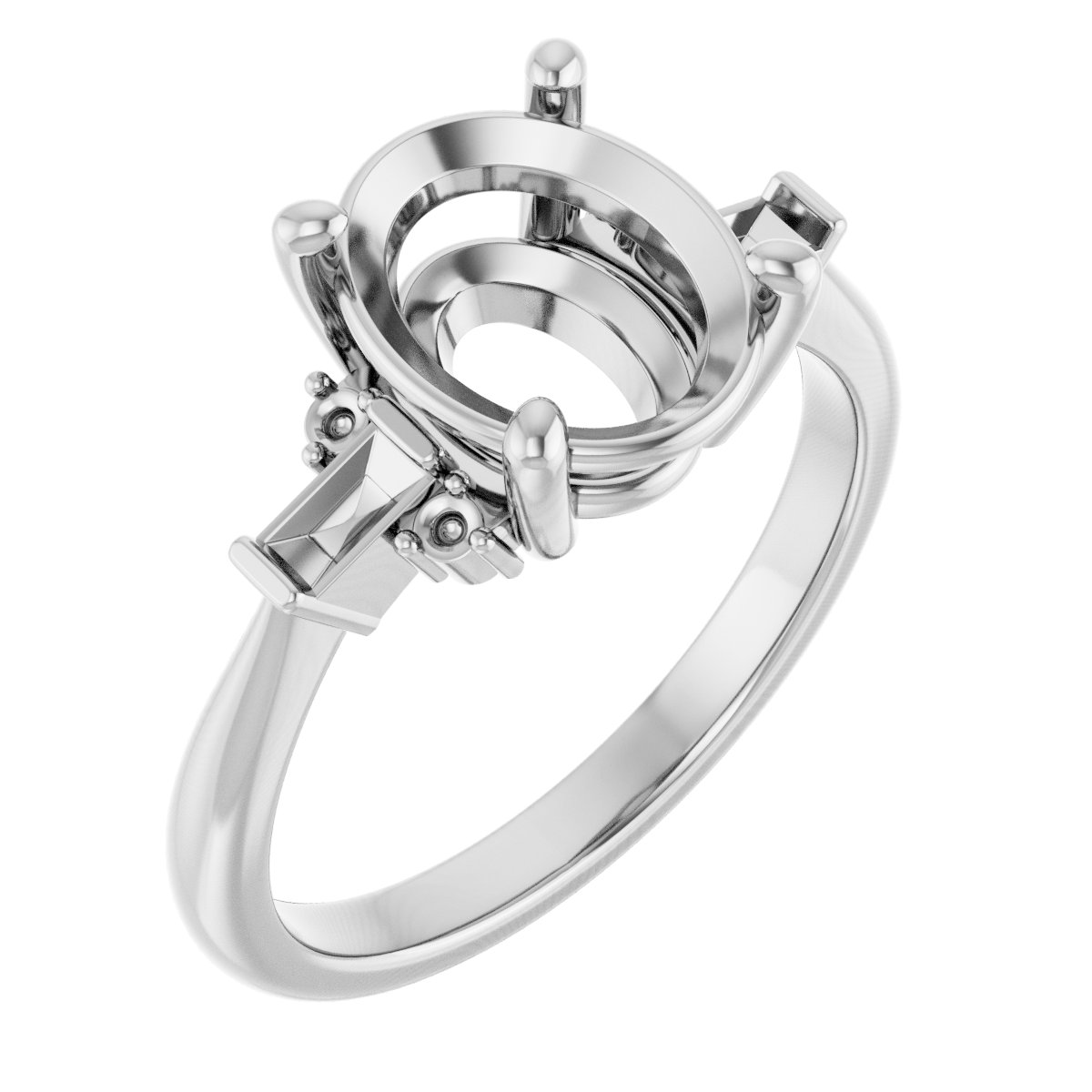 Accented Engagement Ring