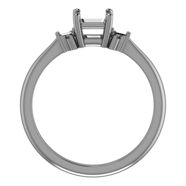 11x9 mm Emerald Engagement Ring Mounting view 2