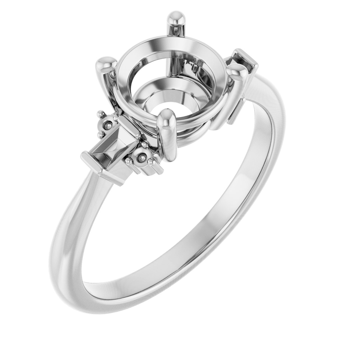 Accented Engagement Ring