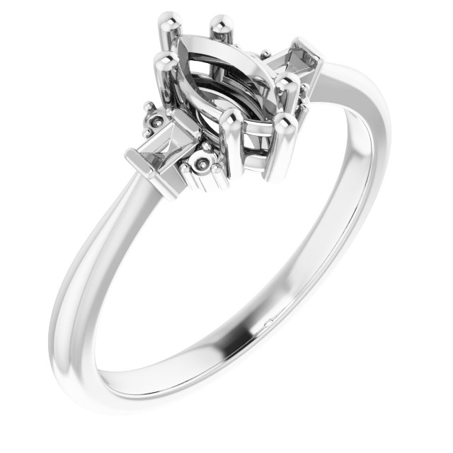 Accented Engagement Ring