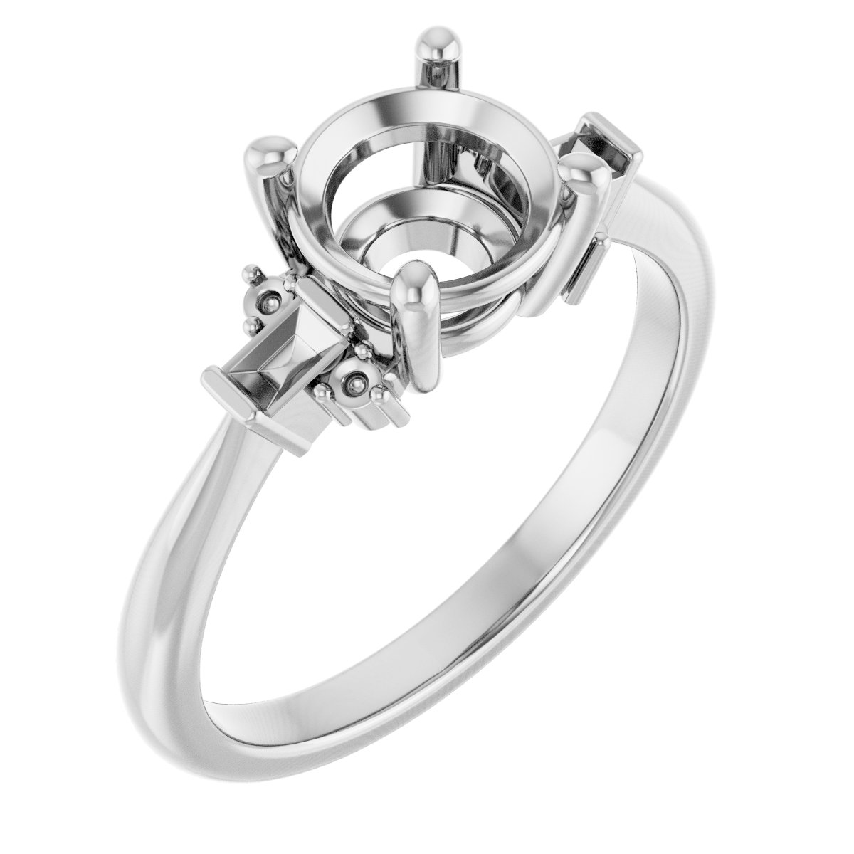 Accented Engagement Ring