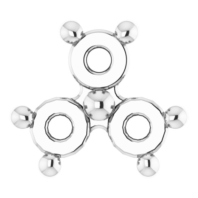 Round Three-Stone Earring Setting