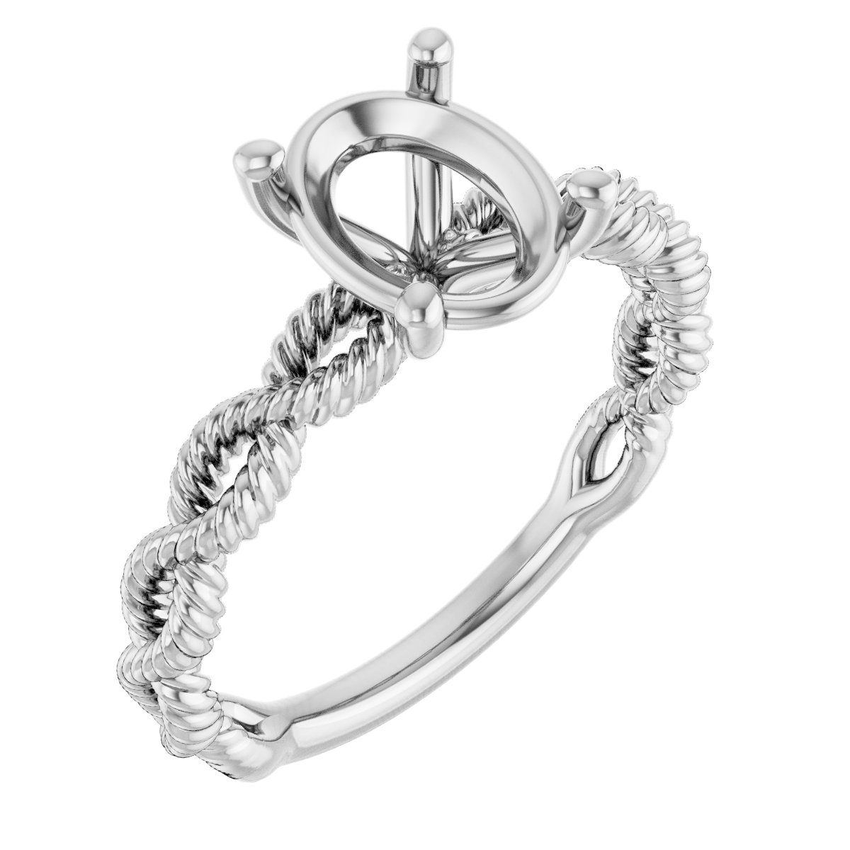 Solitaire Infinity-Inspired Engagement Ring
