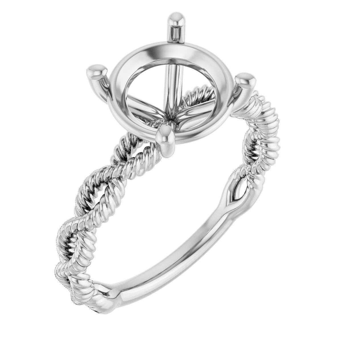 Solitaire Infinity-Inspired Engagement Ring
