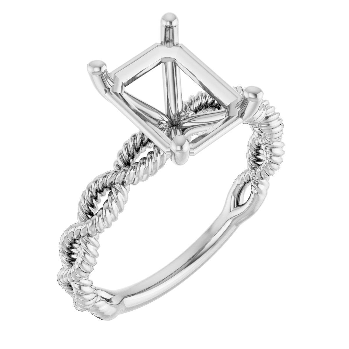 Solitaire Infinity-Inspired Engagement Ring