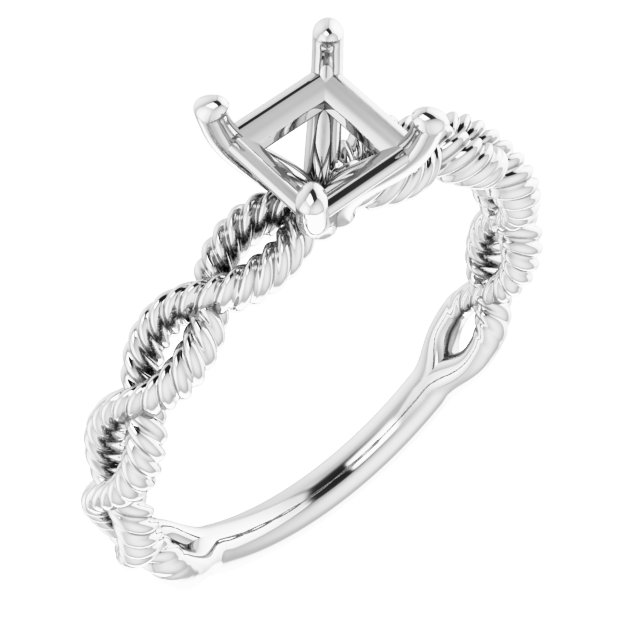Solitaire Infinity-Inspired Engagement Ring