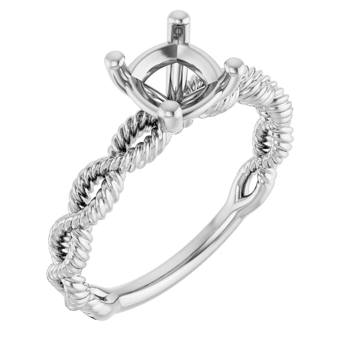 Solitaire Infinity-Inspired Engagement Ring