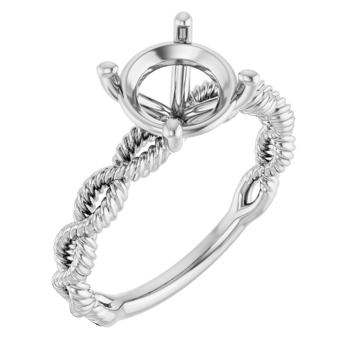 Solitaire Infinity-Inspired Engagement Ring