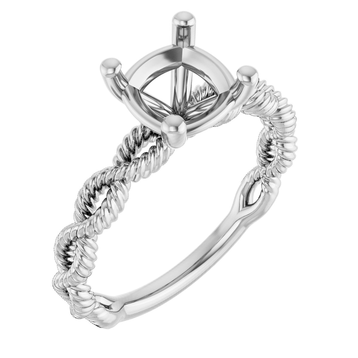 Solitaire Infinity-Inspired Engagement Ring