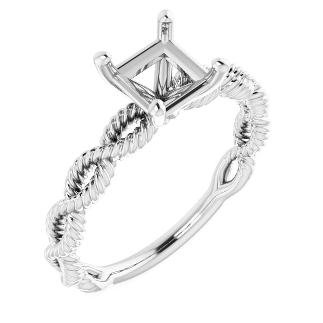 Solitaire Infinity-Inspired Engagement Ring