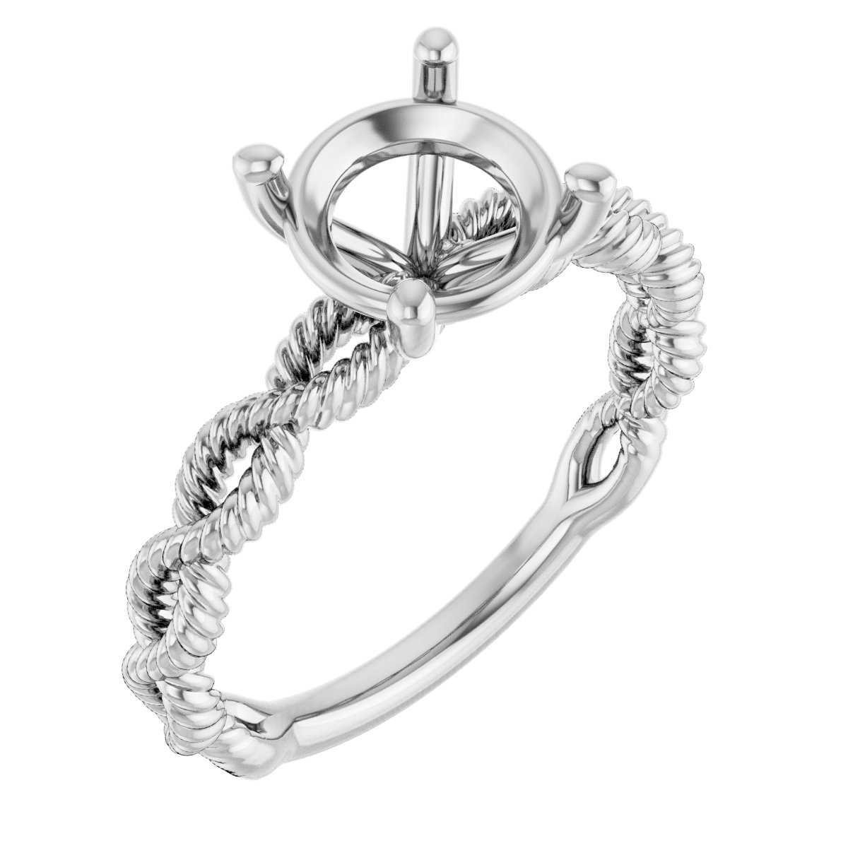 Solitaire Infinity-Inspired Engagement Ring