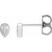Platinum 1/10 CT Natural Diamond Bezel-Set Earring