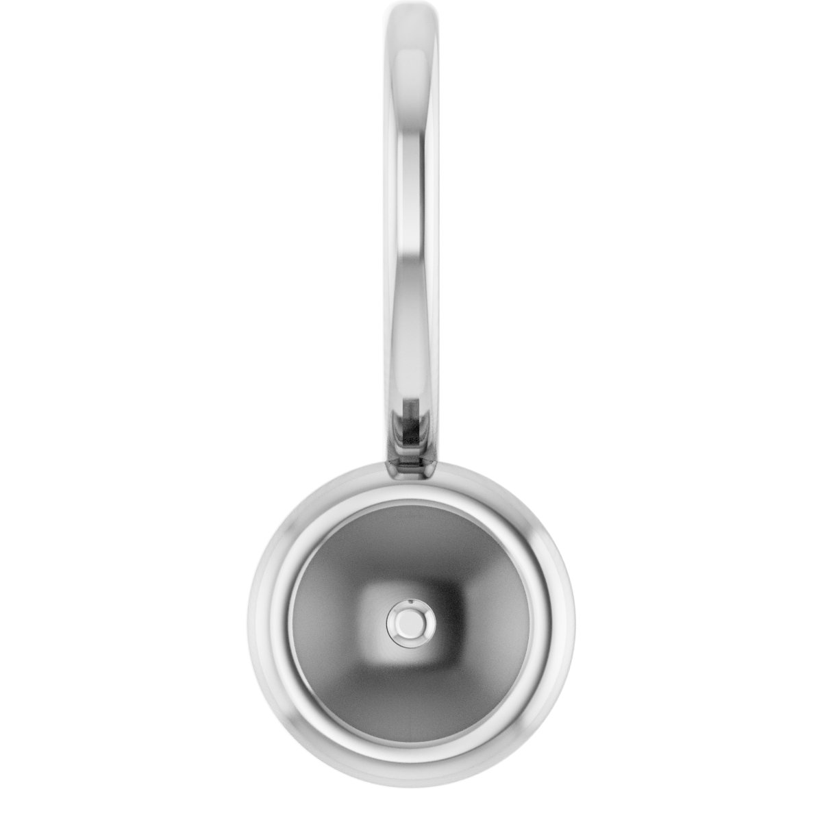 Platinum Charm/Pendant Mounting for 6-6.5 mm Pearl