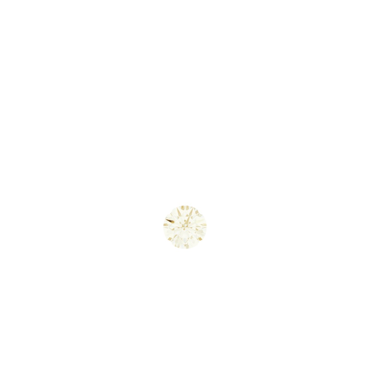 14K Yellow Natural White Sapphire & .015 CT Natural Diamond Charm/Pendant