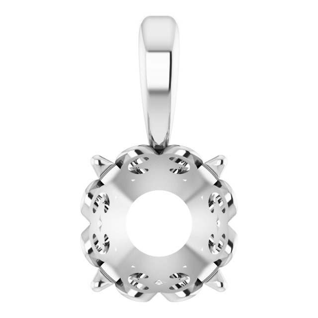 Solitaire 4-Prong Scroll Pendant