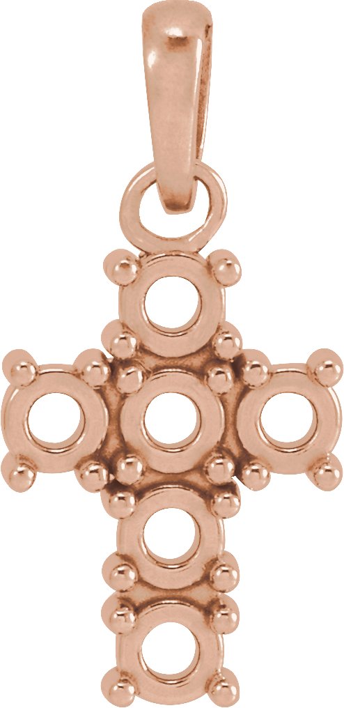 Rose-Cut Cross Necklace or Pendant
