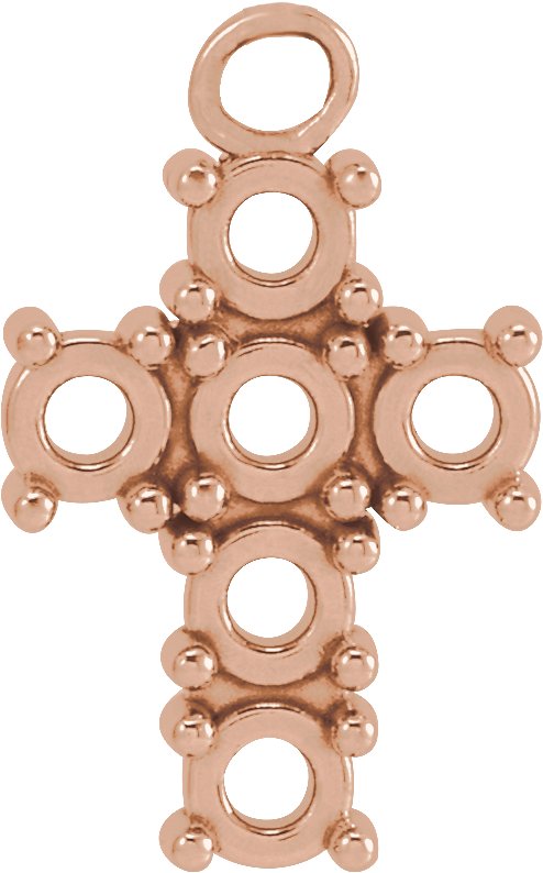 Rose-Cut Cross Dangle
