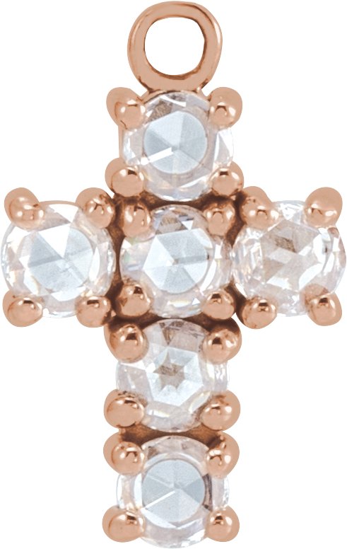 Rose-Cut Cross Dangle