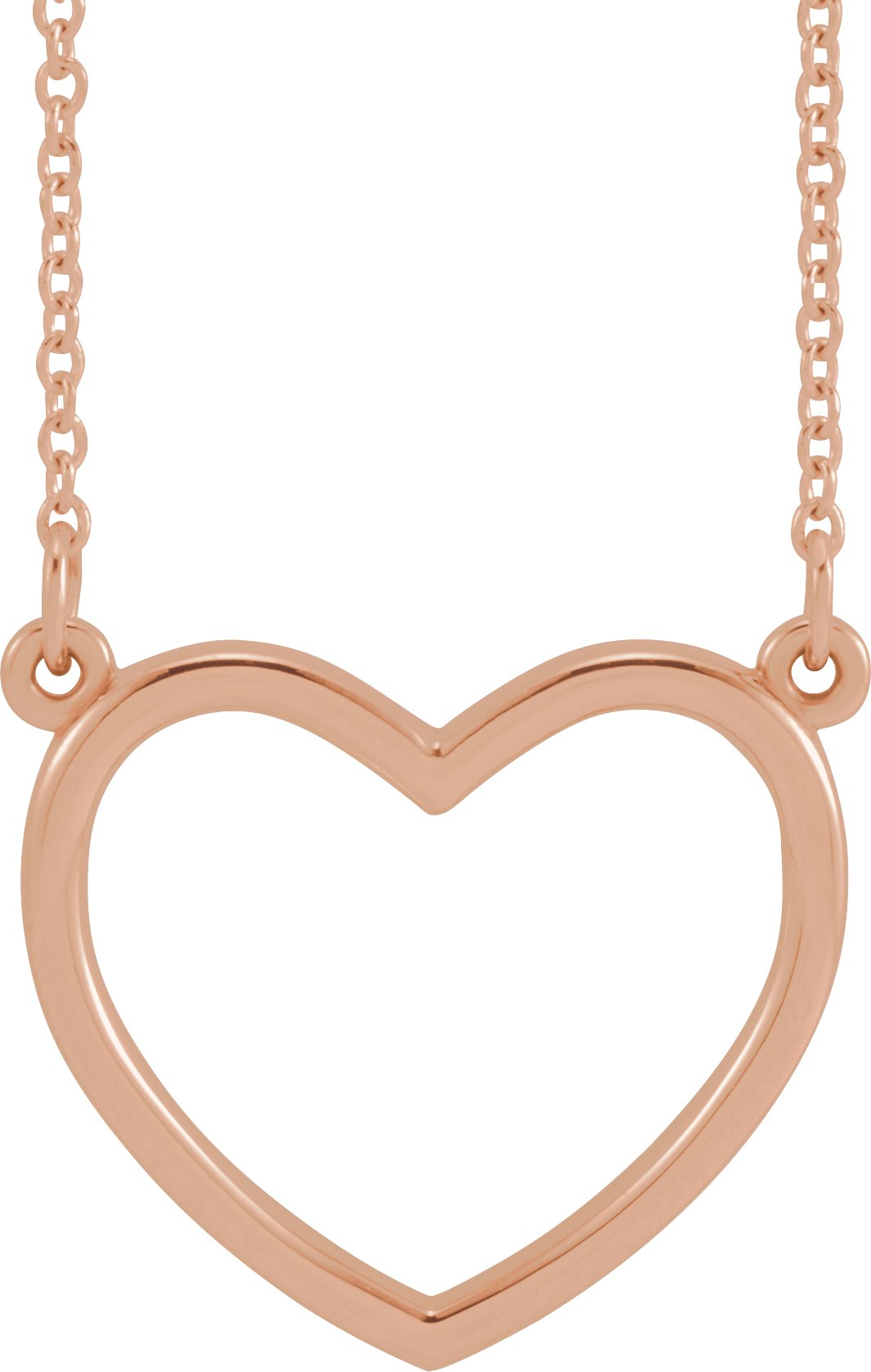 14K Rose Heart 16" Necklace