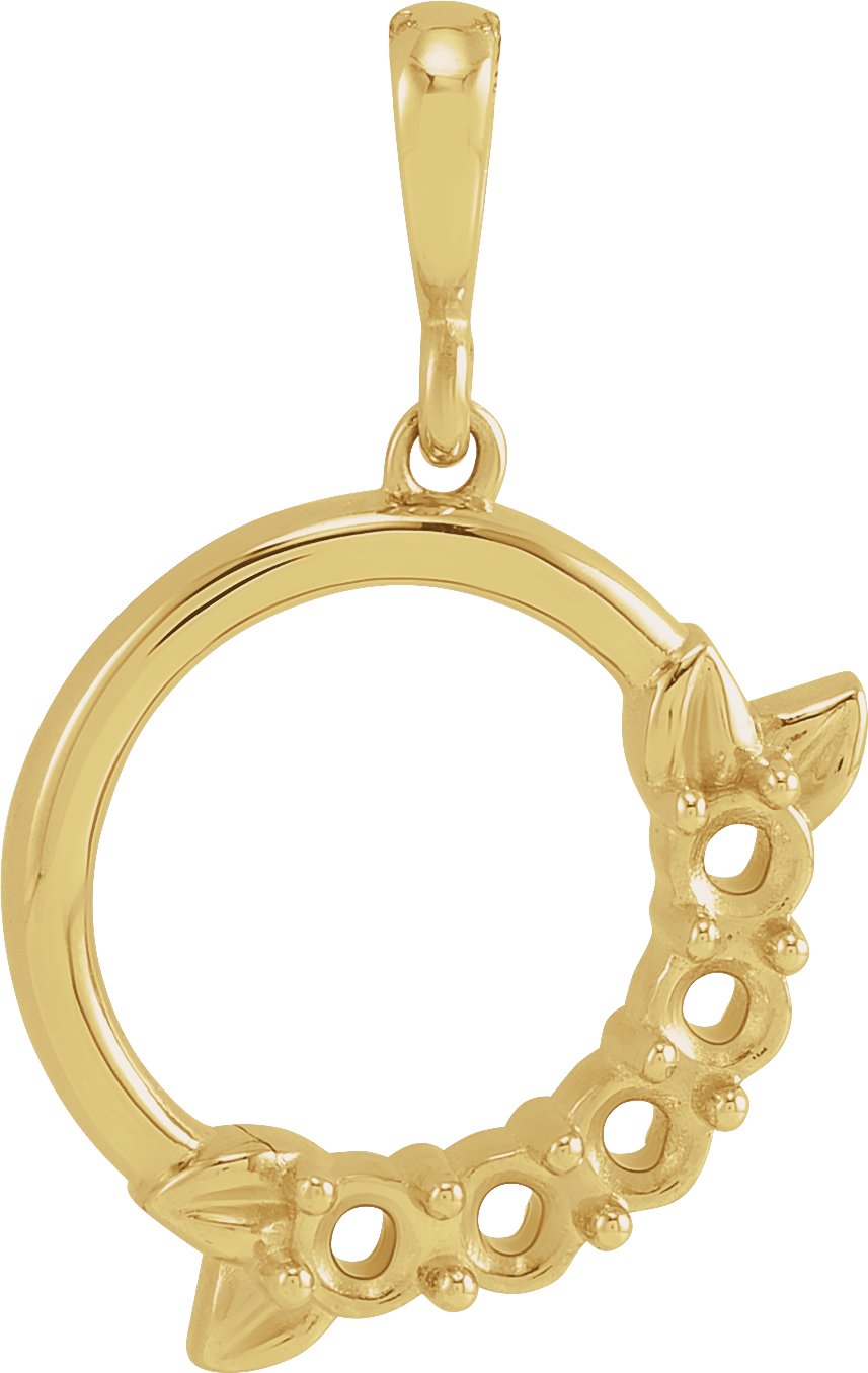 Family Circle Leaf Necklace or Pendant
