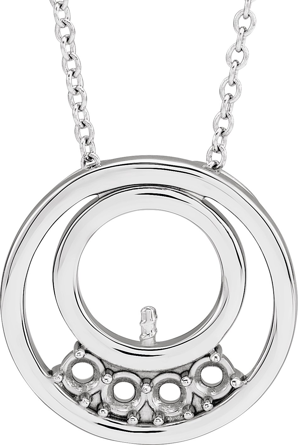 Family Pearl Circle Necklace or Pendant