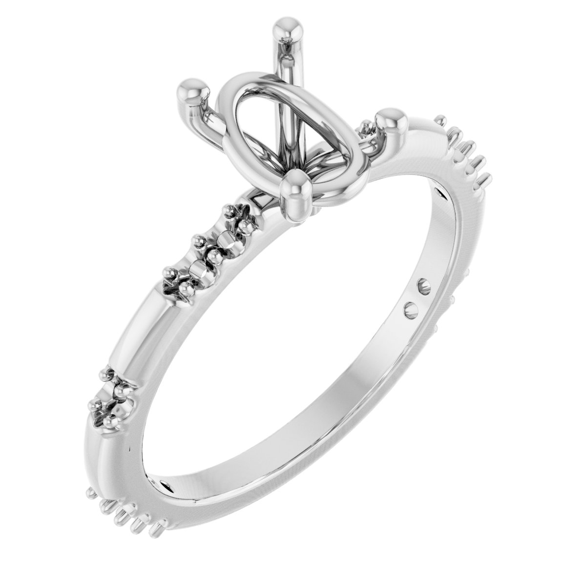 Accented Engagement Ring or Band