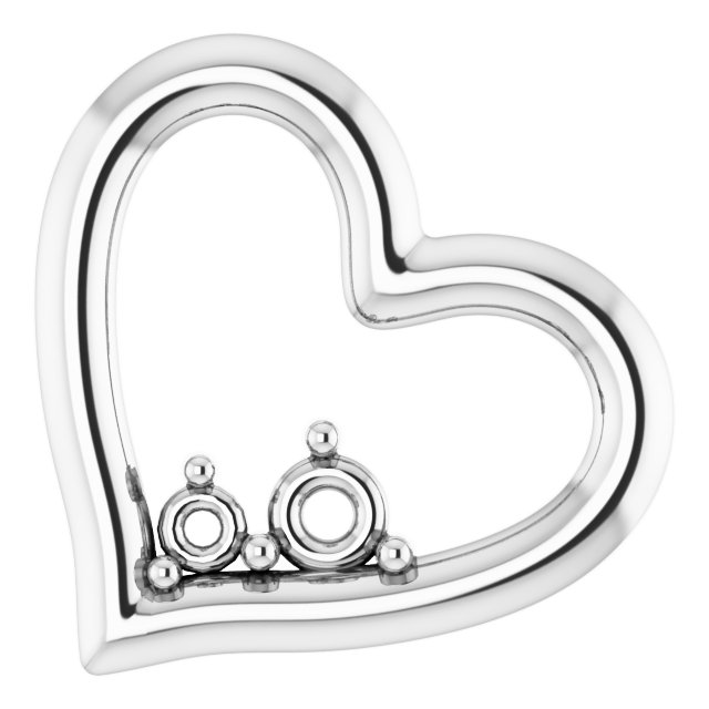 Heart Necklace or Slide Pendant
