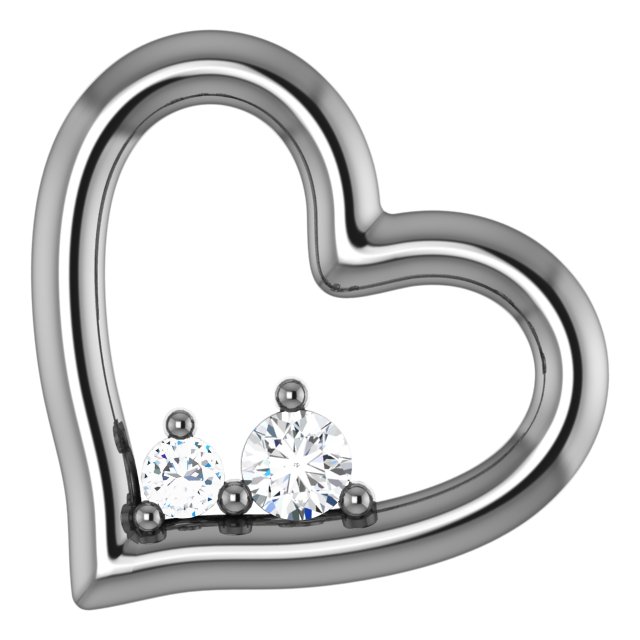 Heart Necklace or Slide Pendant