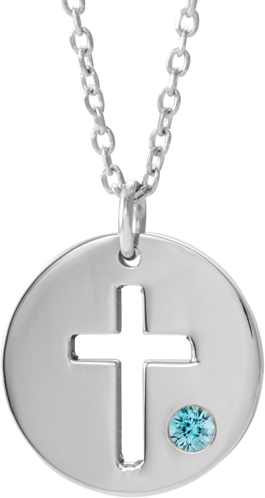 Pierced Cross Disc Necklace or Pendant