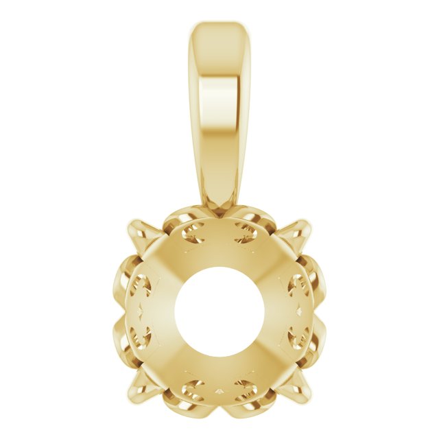 Solitaire 4-Prong Scroll Pendant