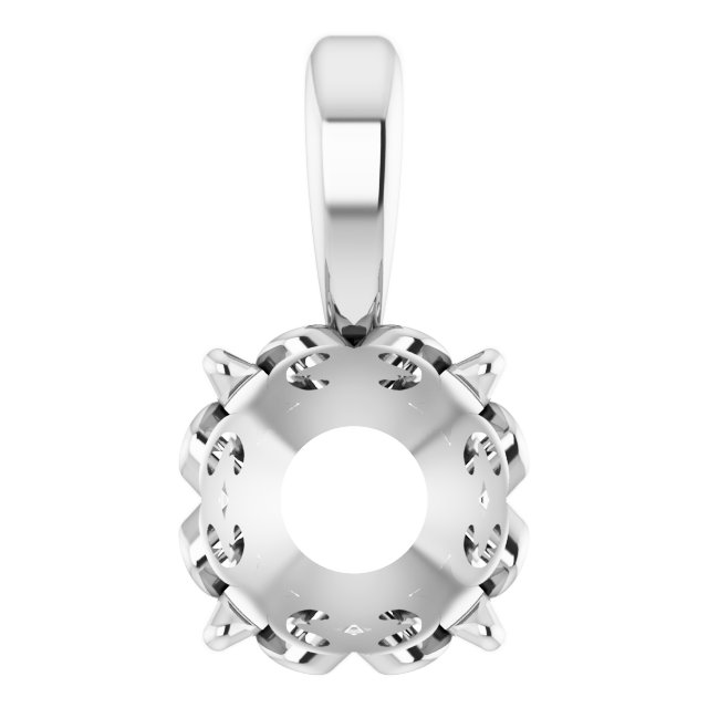 Solitaire 4-Prong Scroll Pendant