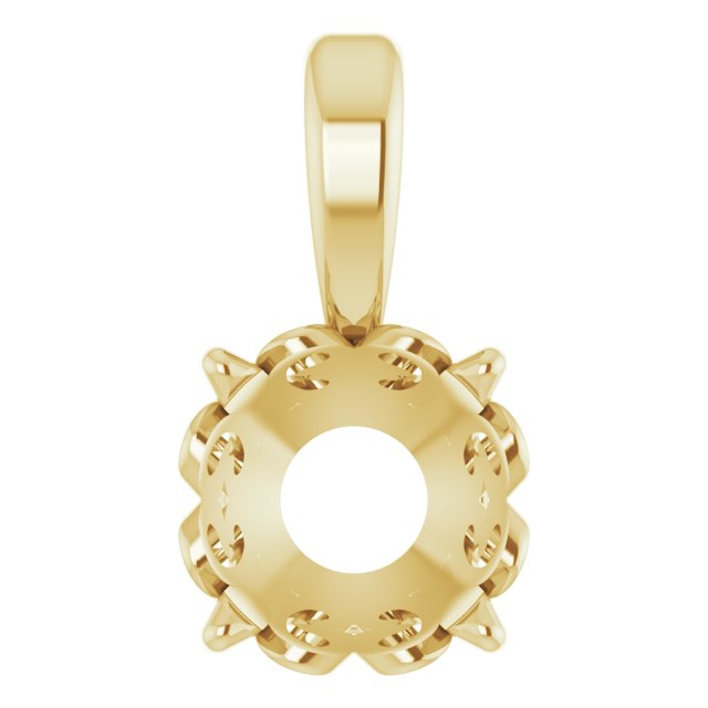 Solitaire 4-Prong Scroll Pendant