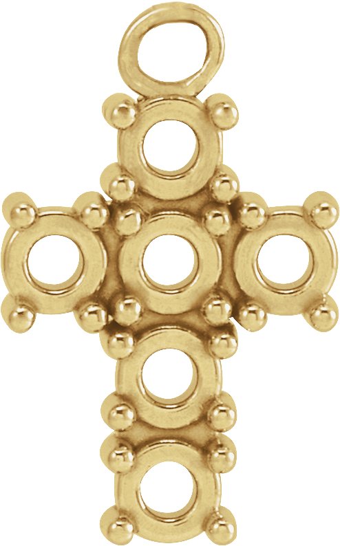 Rose-Cut Cross Dangle