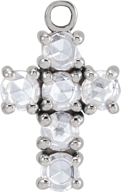 Rose-Cut Cross Dangle