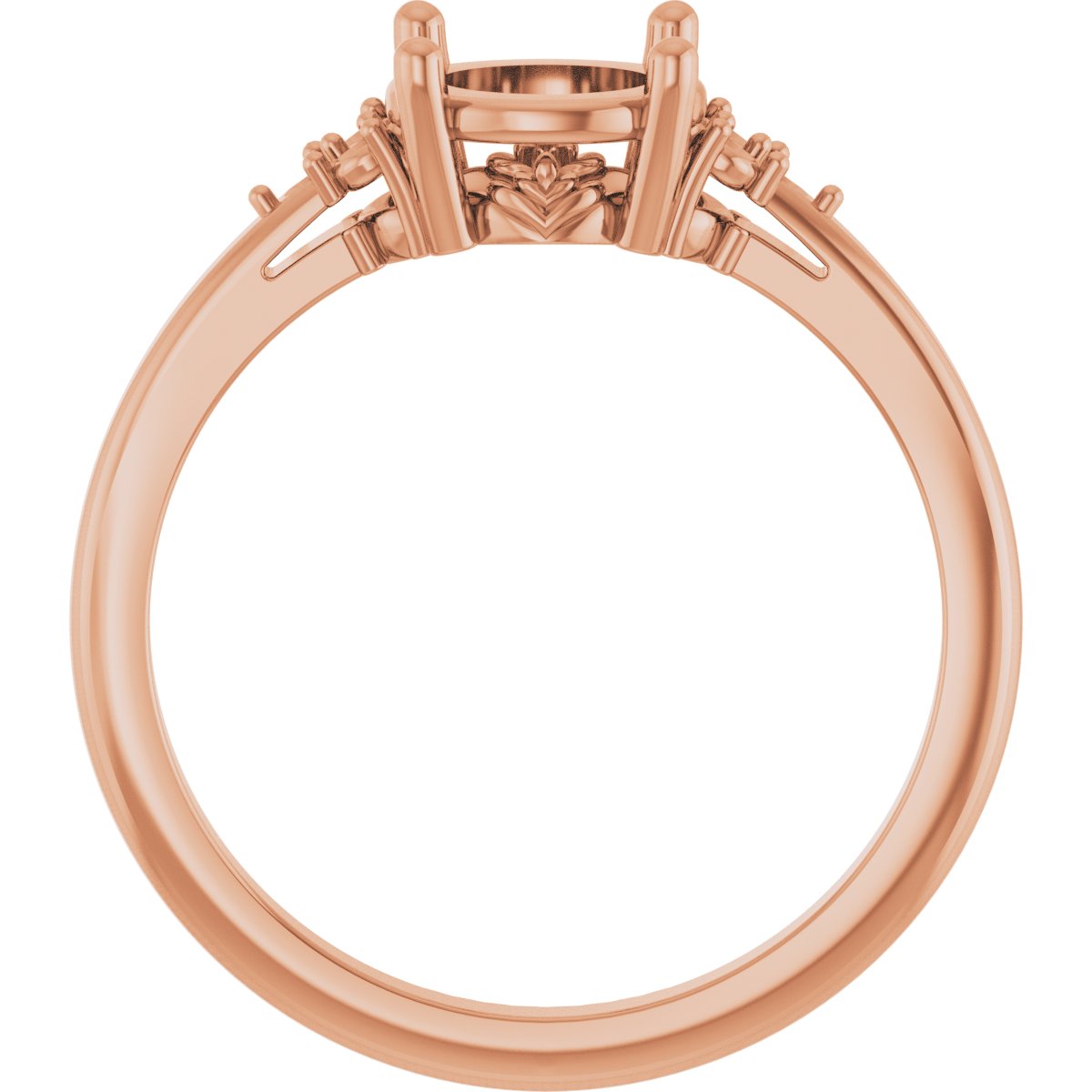 Rose-Cut Accented Engagement Ring or Band