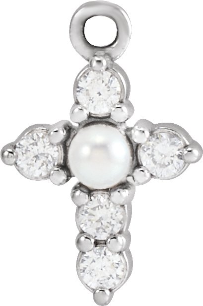 Pearl Cross Dangle