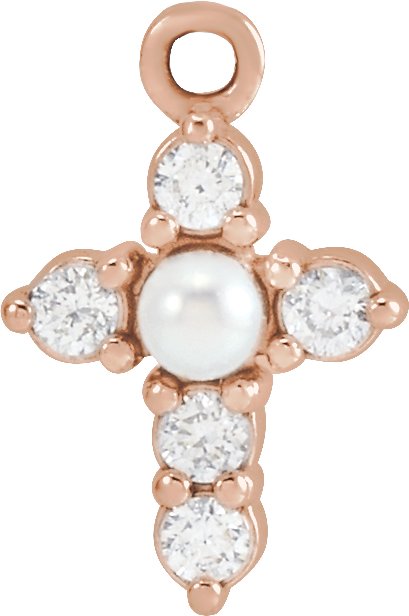 Pearl Cross Dangle